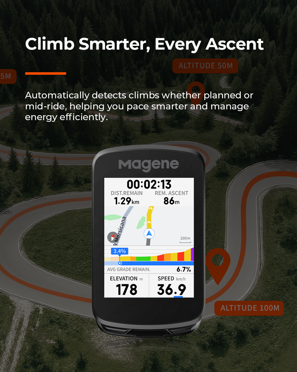 Magene C606 V2 Smart GPS Bike Computer
