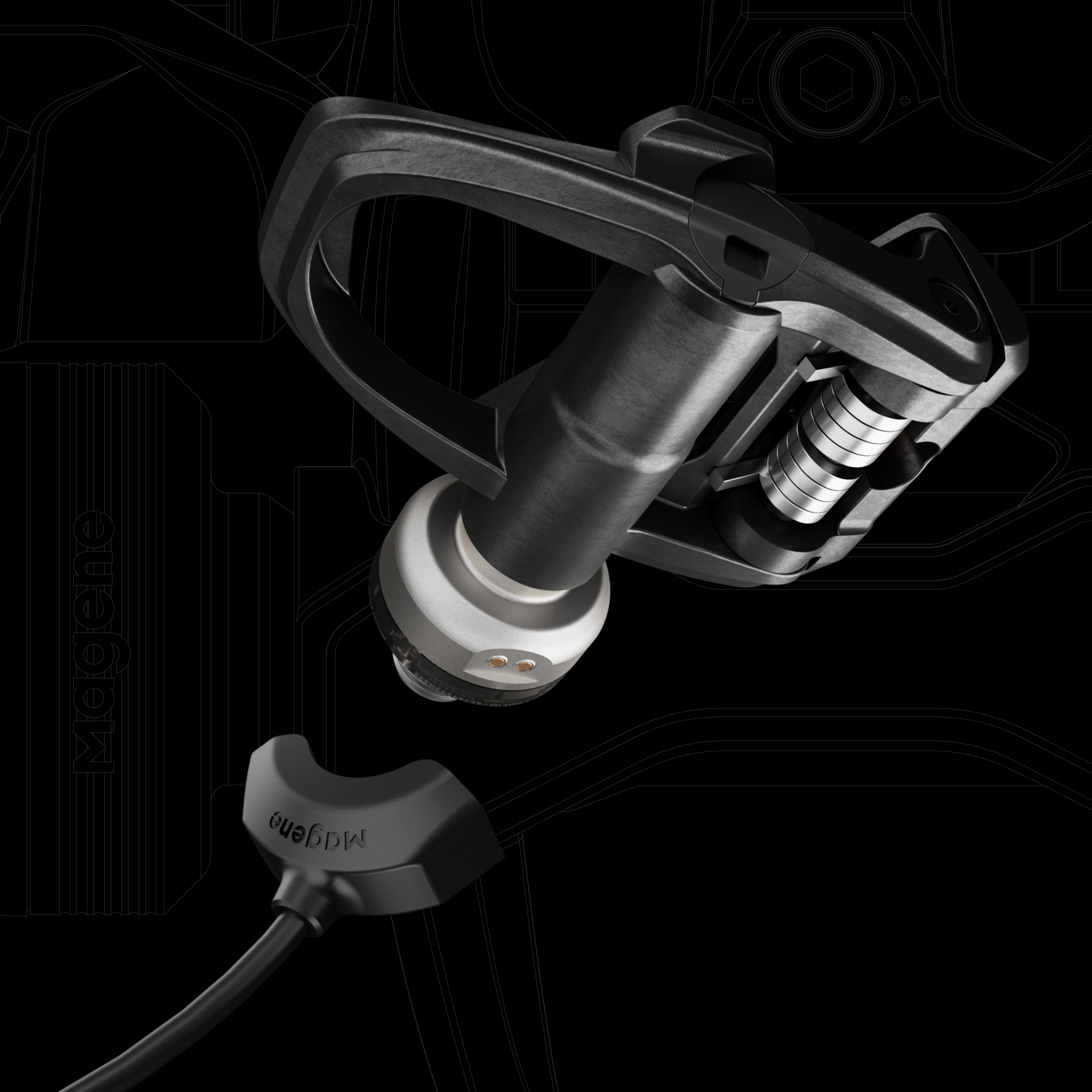 Magene P715  Pedal-based Power Meter for Accurate Cycling Performance Tracking (Black)