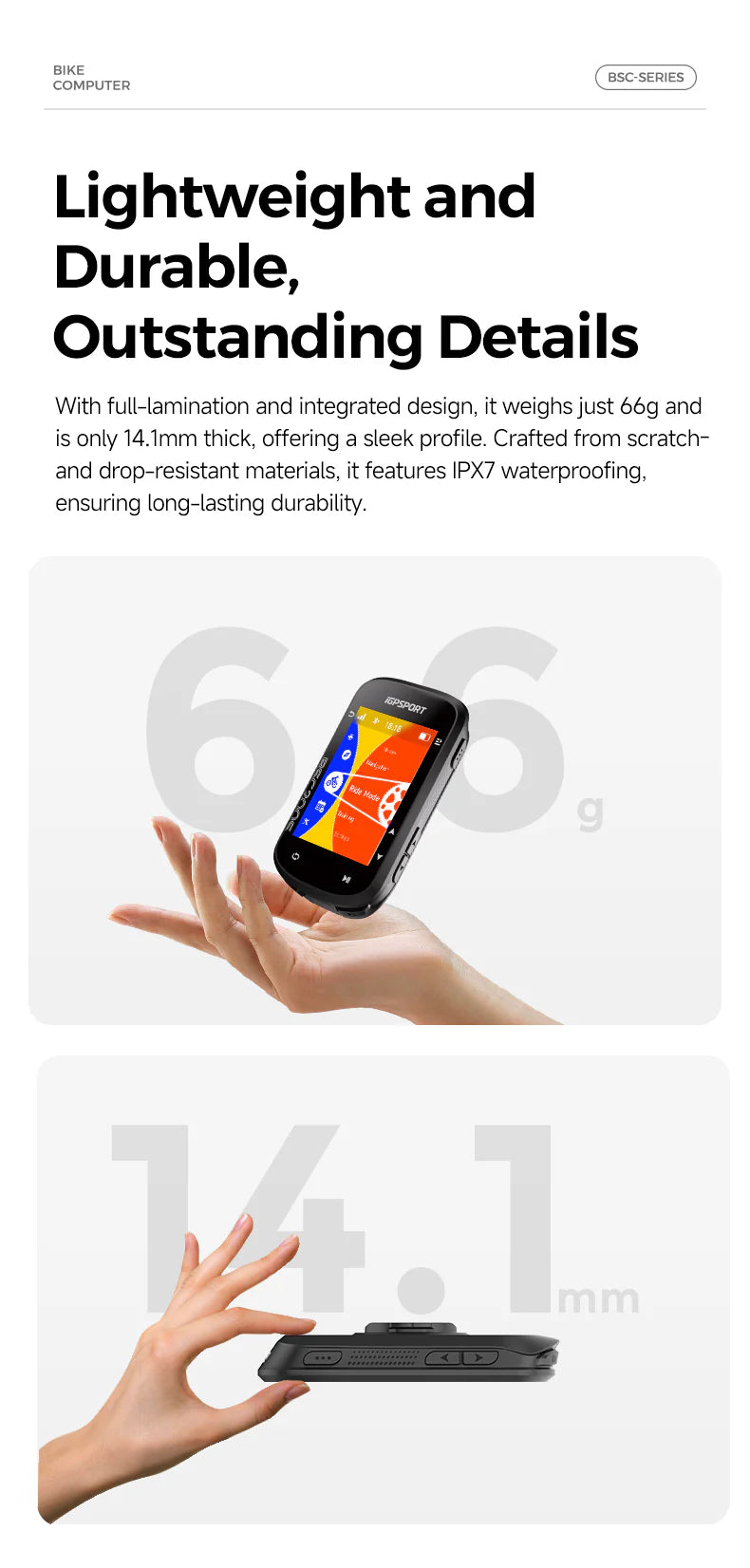 iGPSport BSC200S Ultra-slim Color Screen Bike Computer