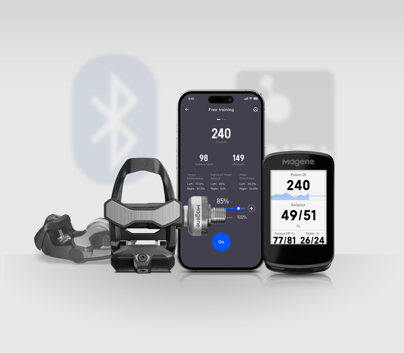 Magene P715  Pedal-based Power Meter for Accurate Cycling Performance Tracking (Black)